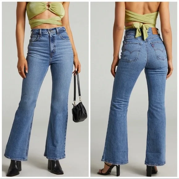 NWT Levi’s Premium 70s High Flare High Waist Flare Leg Denim Jeans - Picture 1 of 6
